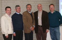At the CPAS seminar are, from left: The Rev Paul Dundas; Archdeacon Stephen Forde; the Rev Andrew Cowley, CPAS; the Rev Paul Hoey, CPAS and Connor training co-ordinator Peter Hamill.